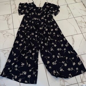 Vinatge Floral  Wideleg Jumpsuit